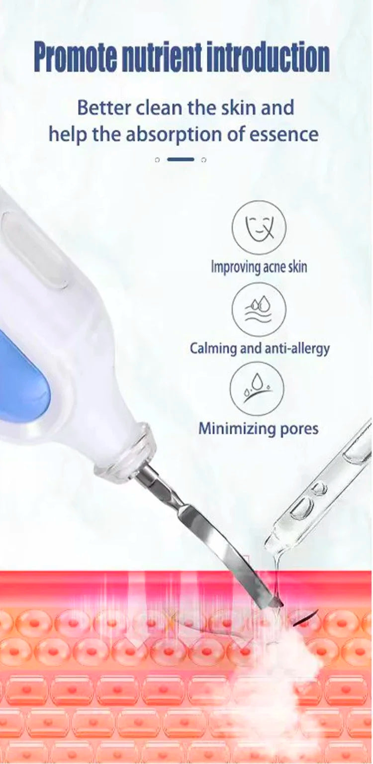 Portable Pore Cleansing Skin Scrubber Spatula Face Peeling Sonic Facial Ultrasonic Skin Scrubber Spatula Ultra Skin Scrubber