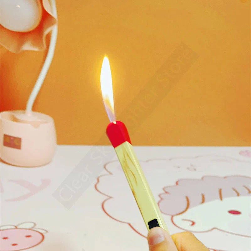 Super Long Luminous Matchstick Lighter Butane Torch Inflatable Lighter Household Aromatherapy Kitchen Gadgets Daily Necessities