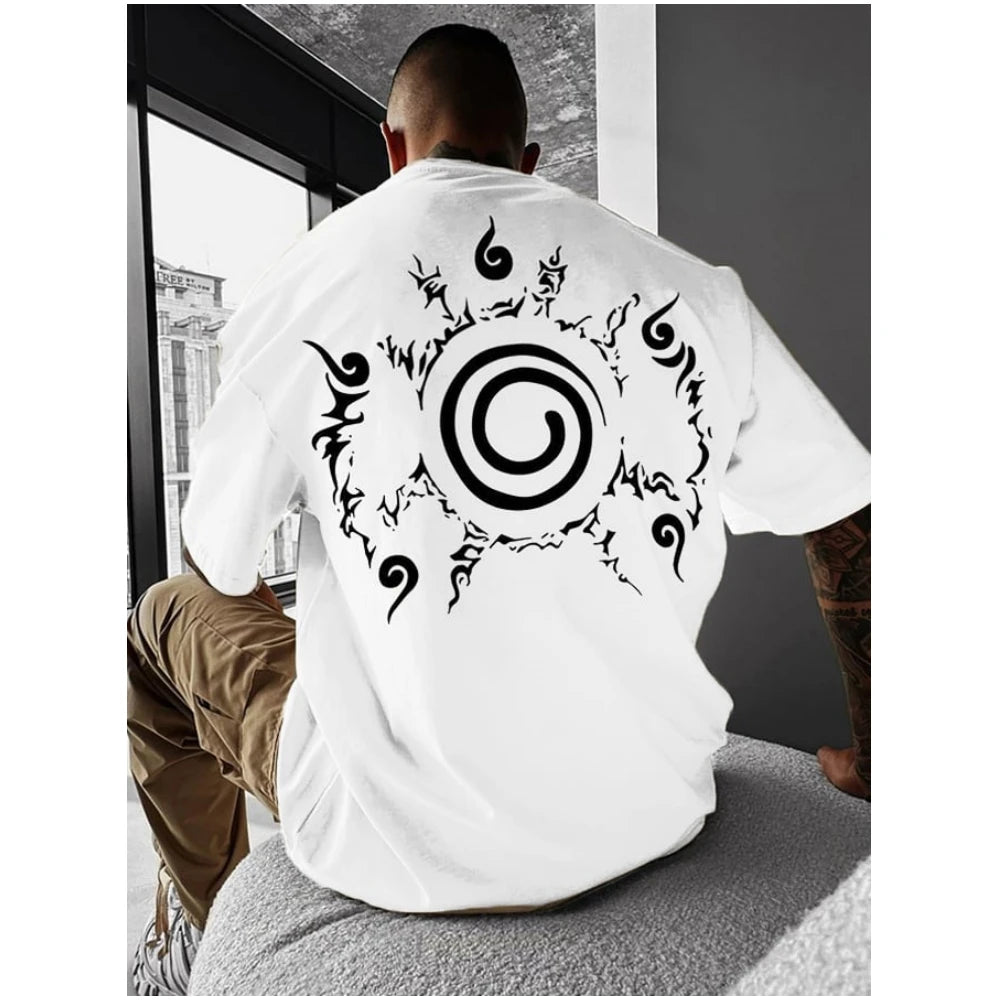 Anime 3D Patterns Print Tees Summer Simple Casual Street Short Sleeve Clothing Male Fashion Oversize O-Neck Tops New Men's T-Shi