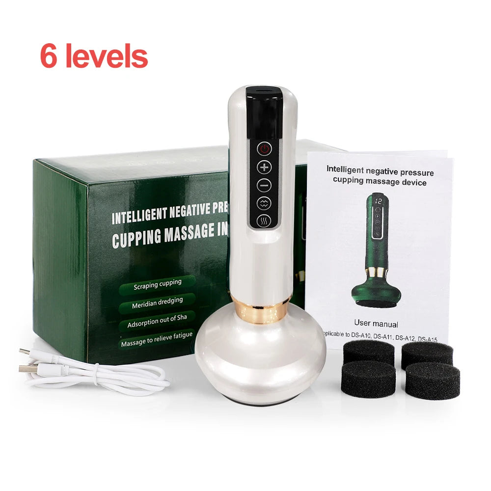 Electric Suction Medical Cupping Therapy Set Beauty Massager Glass Jars Anti Cellulite Cupping Vacuum Slimming Guasha Massage