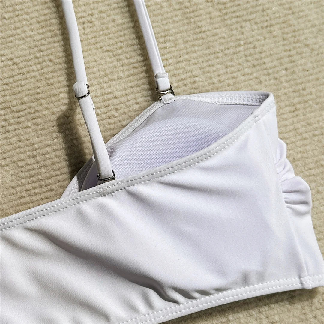 With Skirt High Leg Cut Brazilian Bikini Female Swimsuit Women Swimwear Three-pieces Bikini set Bather Bathing Suit Swim V6193