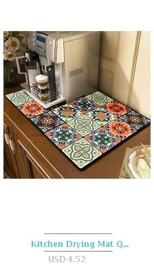 Kitchen Drying Mat Quick Dry Coffee Mat Absorbent Dish Placemat Anti Slip Table Cup Drying Mats Table Decoration Accessories