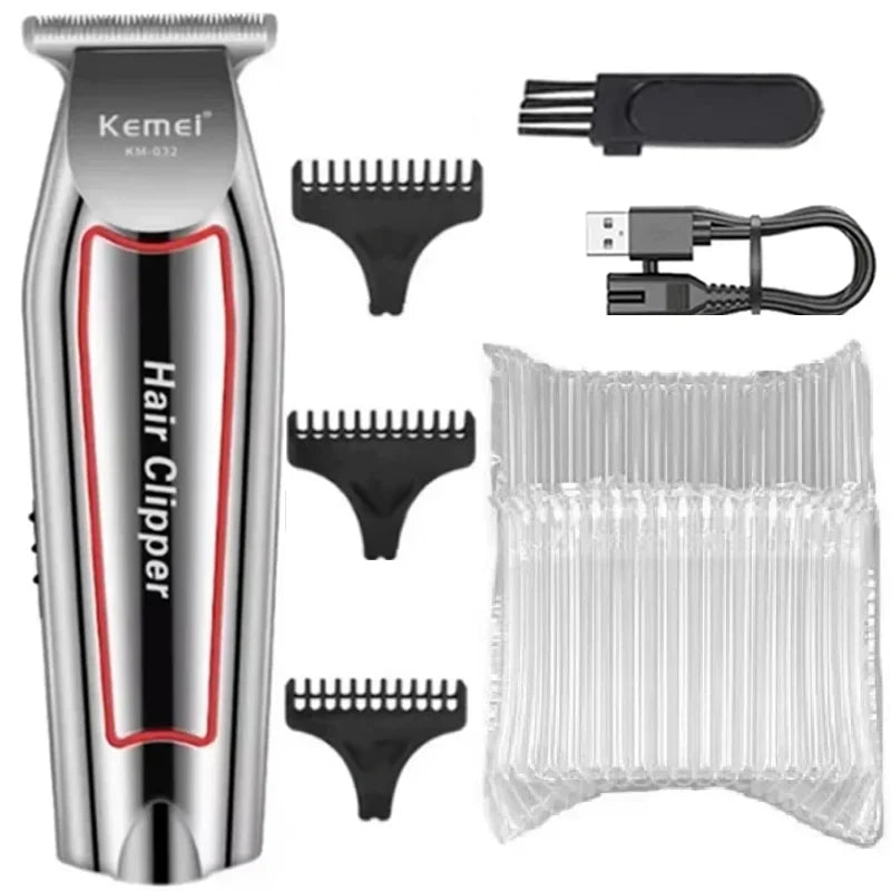 Kemei Beard Hair Trimmer Men's Hair Clipper Rechargeable Mustache Facial Shaver Bald Head Haircut Machine Electric Trimer