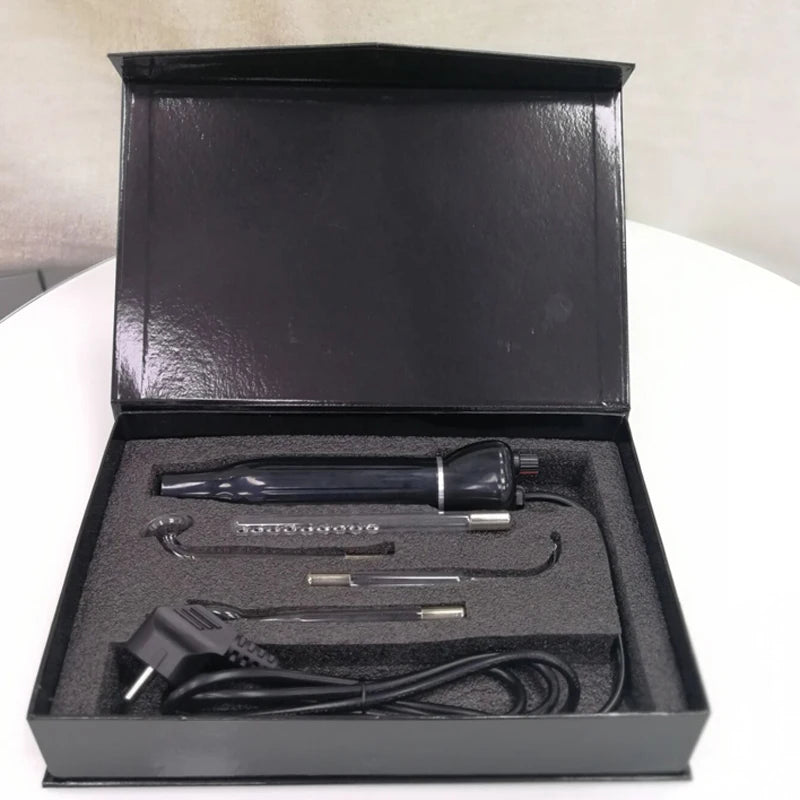 High Frequency Facial Machine Acne Spot Remover Electrotherapy Glass Tube Wand Big Power 30W