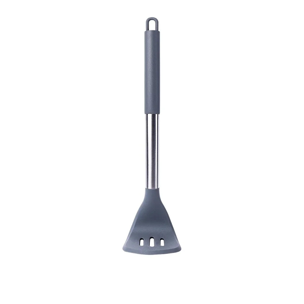 1-Pack Silicone Kitchenware Cooking Utensils Kitchen Accessories Spatula Turner Heat-resistant Soup Spoon Pasta Colander Shovel