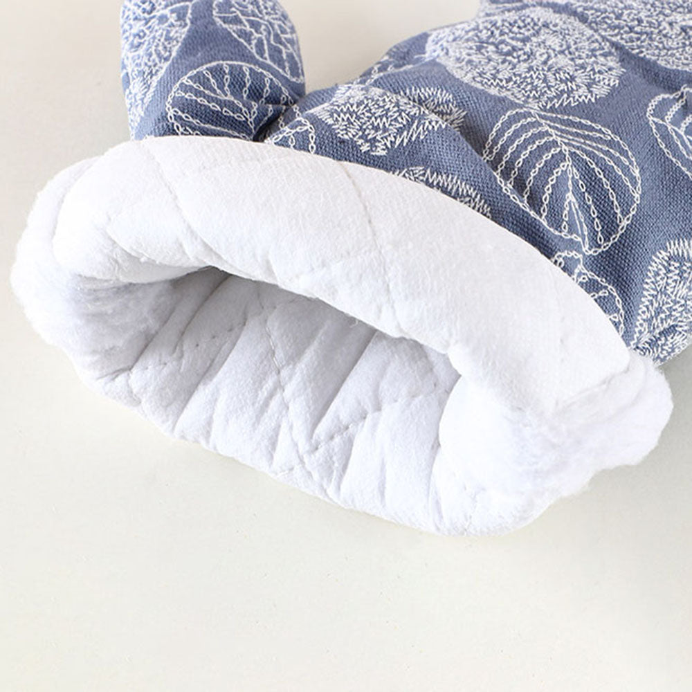2 Pieces Thick Heat Resistant Gloves, Microwave Oven Gloves, Anti-scalding Printed Gloves Kitchen Baking Oven Gloves