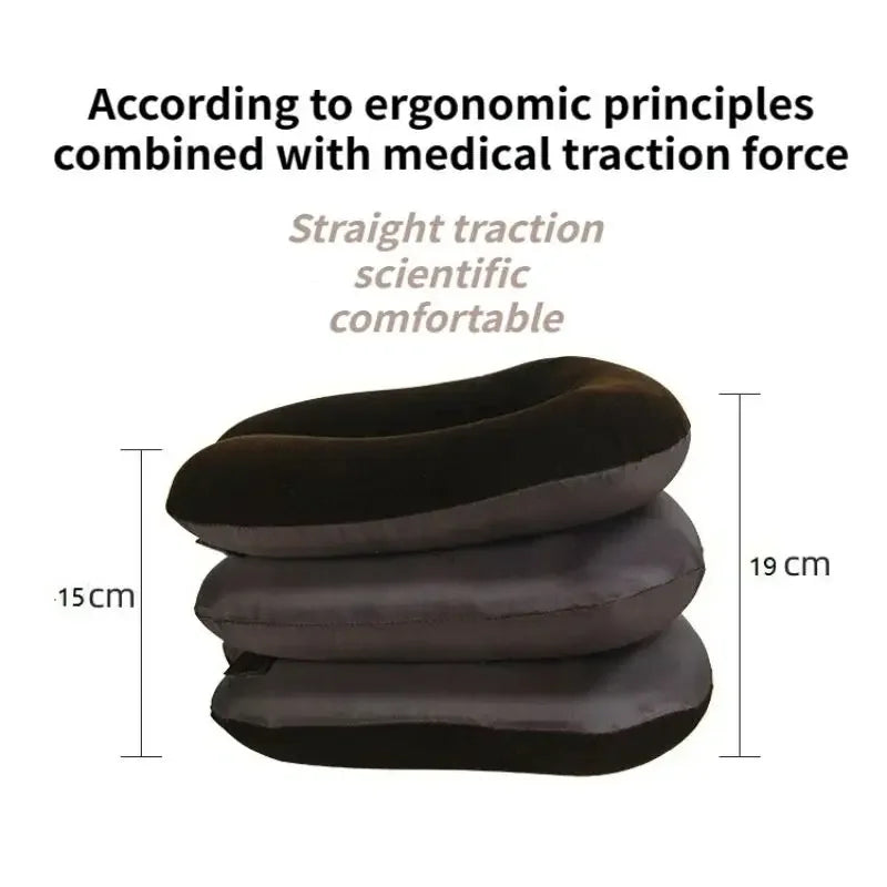 Neck Stretcher Neck Massager Cervical Support Pillow Air Pump Inflatable Collar Stretcher Brace Pain Relief Neck Collar Pillow