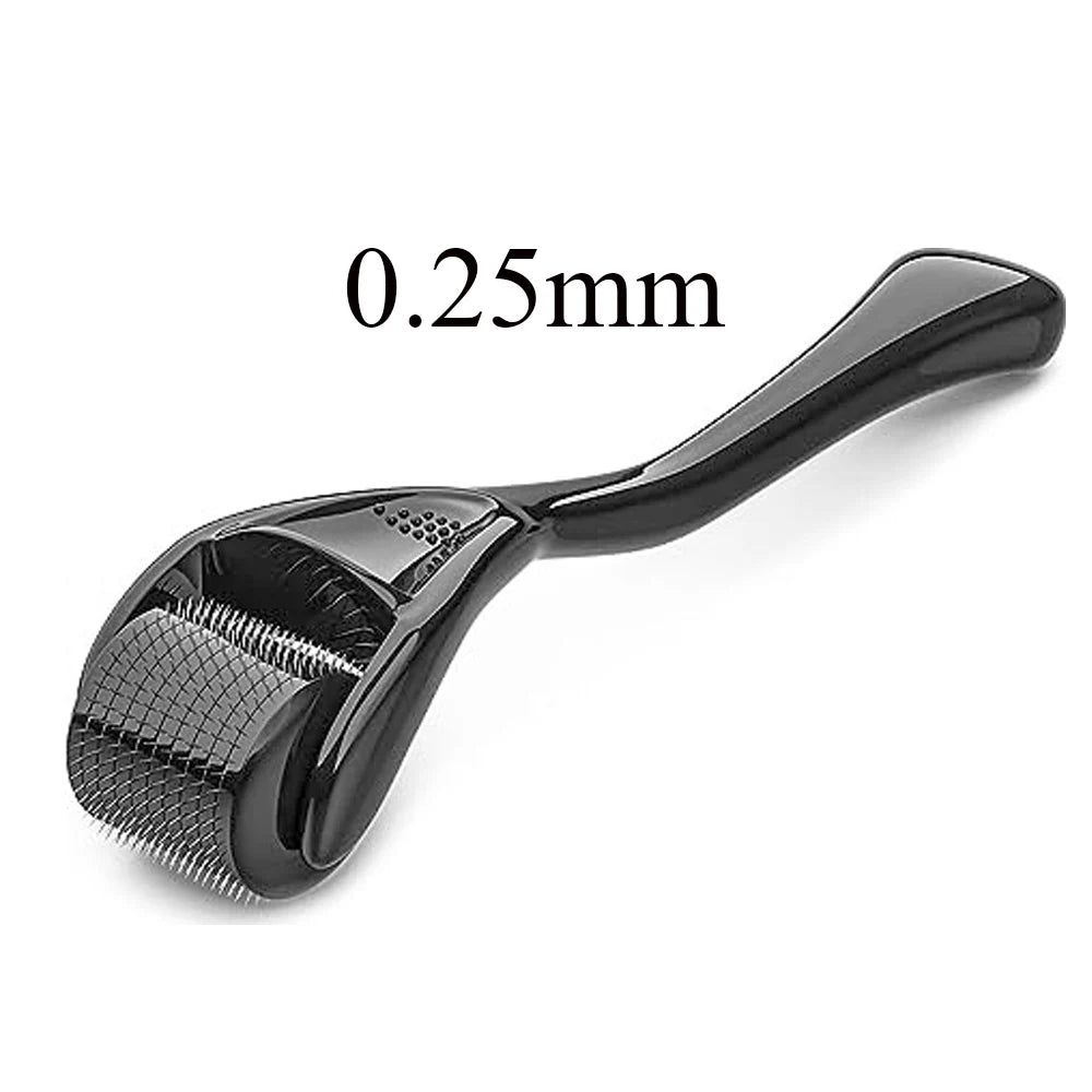 0.2/0.25/0.3mm Microneedles Derma Roller for Hair Beard Facial Skin Men Women Black/White Handle with Black/Blue/Green Head
