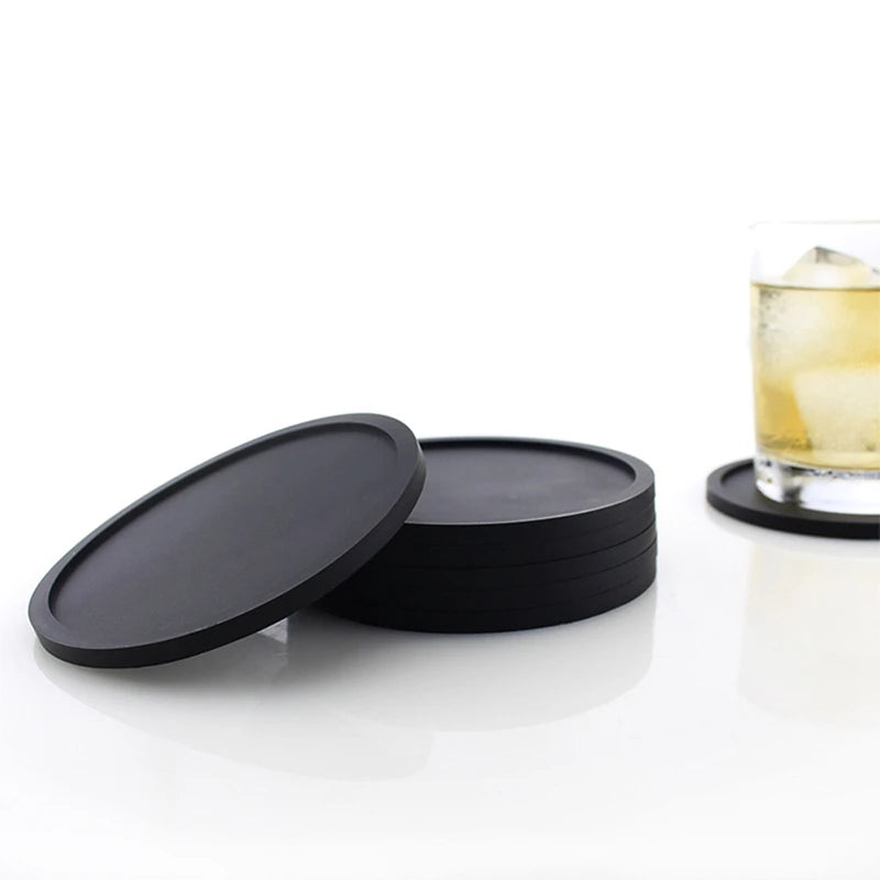 1/5Pcs Silicone Drinking Coaster Set Holder Cup Mat Pad Coaster Table Placemats Nonslip Coffee Cup Mat Kitchen Accessories