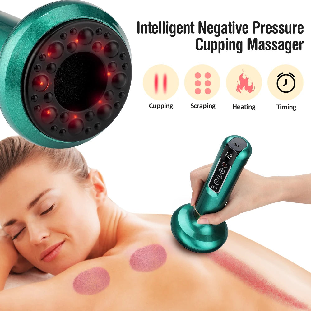 Electric Suction Medical Cupping Therapy Set Beauty Massager Glass Jars Anti Cellulite Cupping Vacuum Slimming Guasha Massage