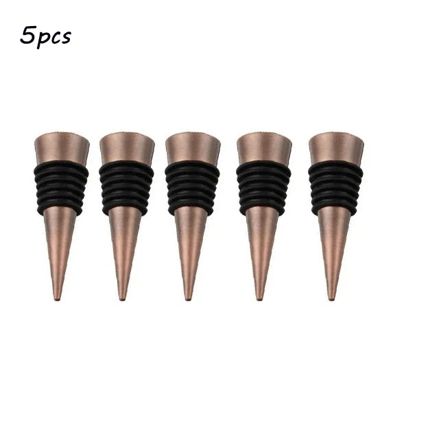 Zinc Alloy Wine Bottle Stopper Rubber Wine Stoppers Reusable Bottle Stoppers for Kitchen, Bar, Gifts, Holiday Party, Wedding