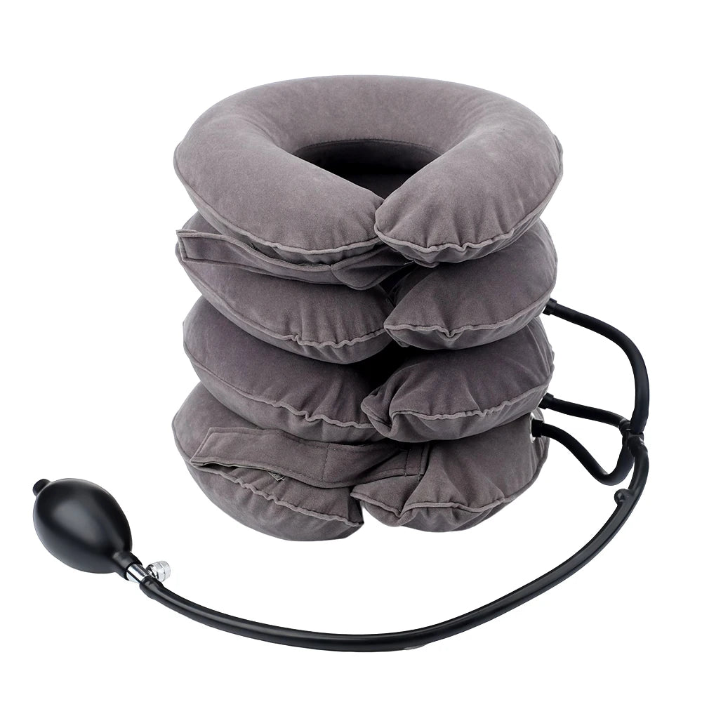 Dropshipping Inflatable Cervical Retractor Neck Massager Air Cervical Traction Neck Stretching Brace Soft Neck Cervical