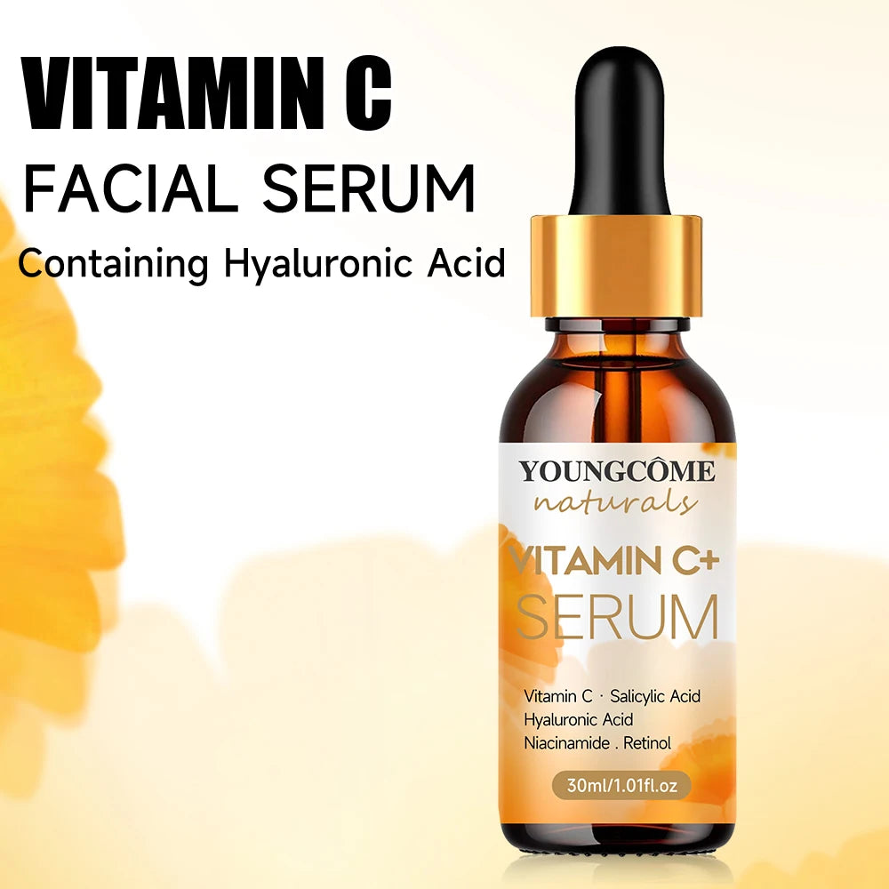 YOUNGCOME Facial essence Anti-aging Essence containing vitamin C,hyaluronic acid and retinol, Improves elasticity, Heals dryskin