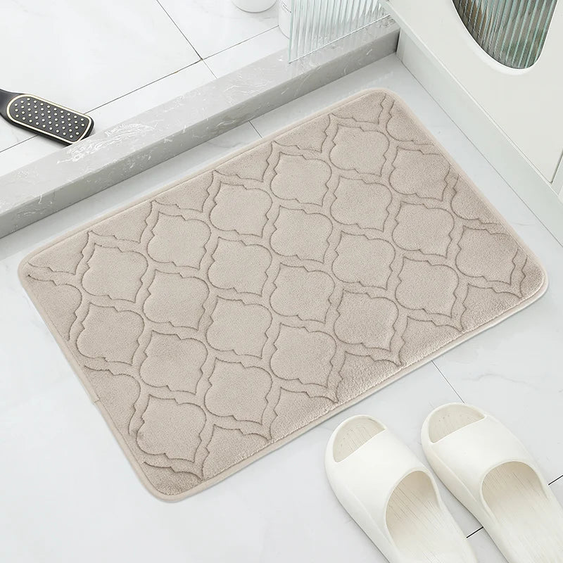 Striped Bath Mat,absorbent Quick-drying Kitchen Carpet,anti-skid Ultra-soft into the Carpet,ideal Bathroom Products for Bedroom.