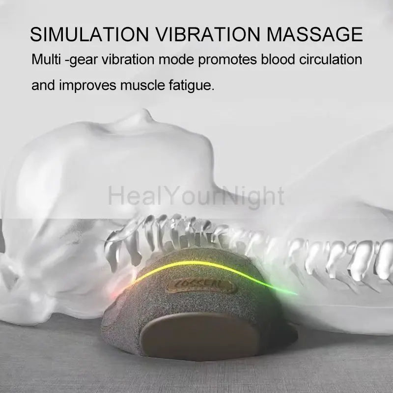 Electric Neck Massage Pillow Heating Vibration Neck Massager Back Cervical Traction Relax Sleeping Memory Foam Spine Support