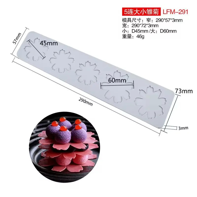 Various Leaf Butterfly flower Silicone Cake Lace Mold Snowflakes deer Shape Fondant Mold Cake Decorating Tool kitchen bakeware