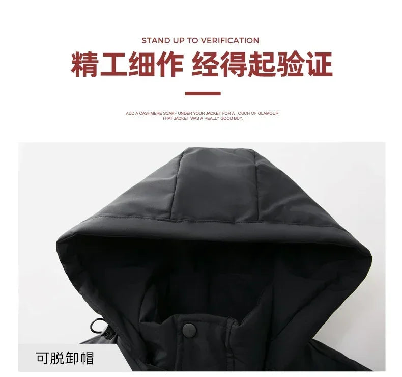 Men's Clothing Top Quality Brand Hooded Casual Fashion Long Thicken Outwear Parkas Jackets Winter Windbreaker Coats New Parkas