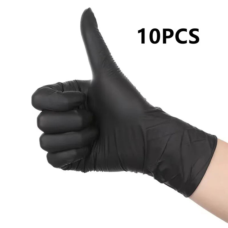 100/50/10PCS Disposable Black Nitrile Gloves For Household Cleaning Work Safety Gardening Gloves Kitchen Cooking Tools