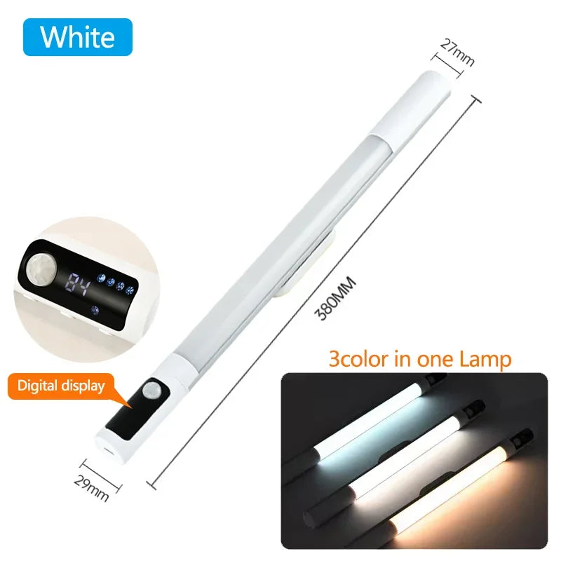 Motion Sensor Light Night Light USB Type C Rechargeable Lights Cabinet Lights For Kitchen Remote control Digital display LED