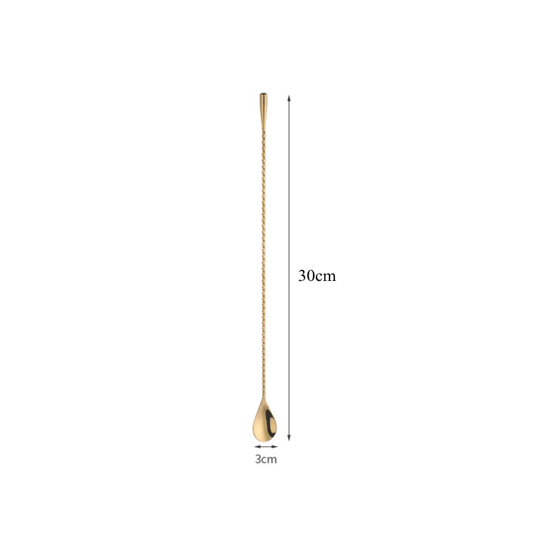 30/40/50cm Long Spiral Handle Cocktail Spoon Bartender Drink Shaker Muddler Stirrer Whisky Mixing Rod Kitchen Bar Utensils