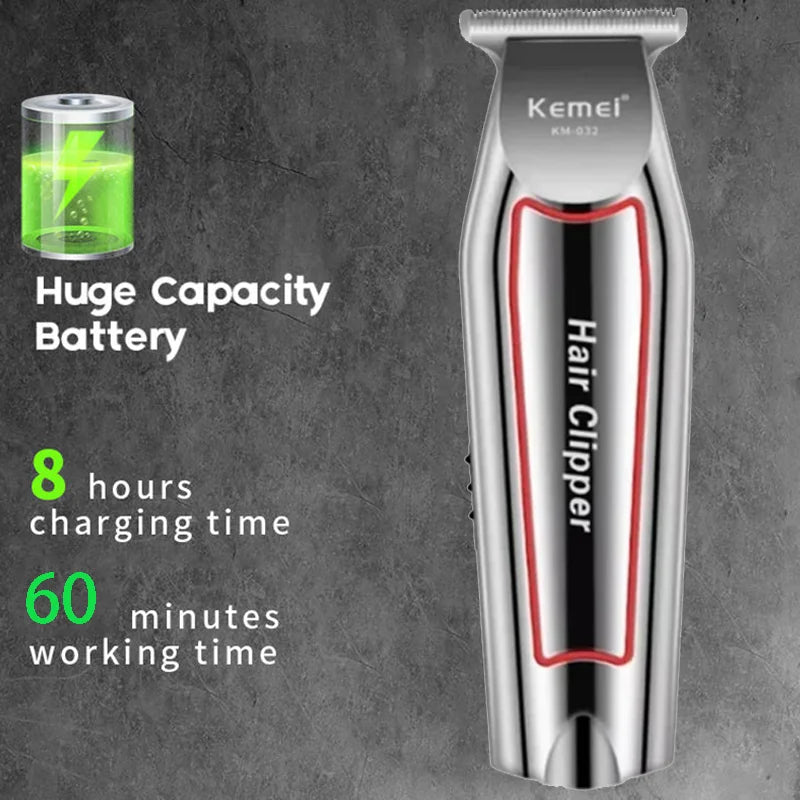 Kemei Beard Hair Trimmer Men's Hair Clipper Rechargeable Mustache Facial Shaver Bald Head Haircut Machine Electric Trimer