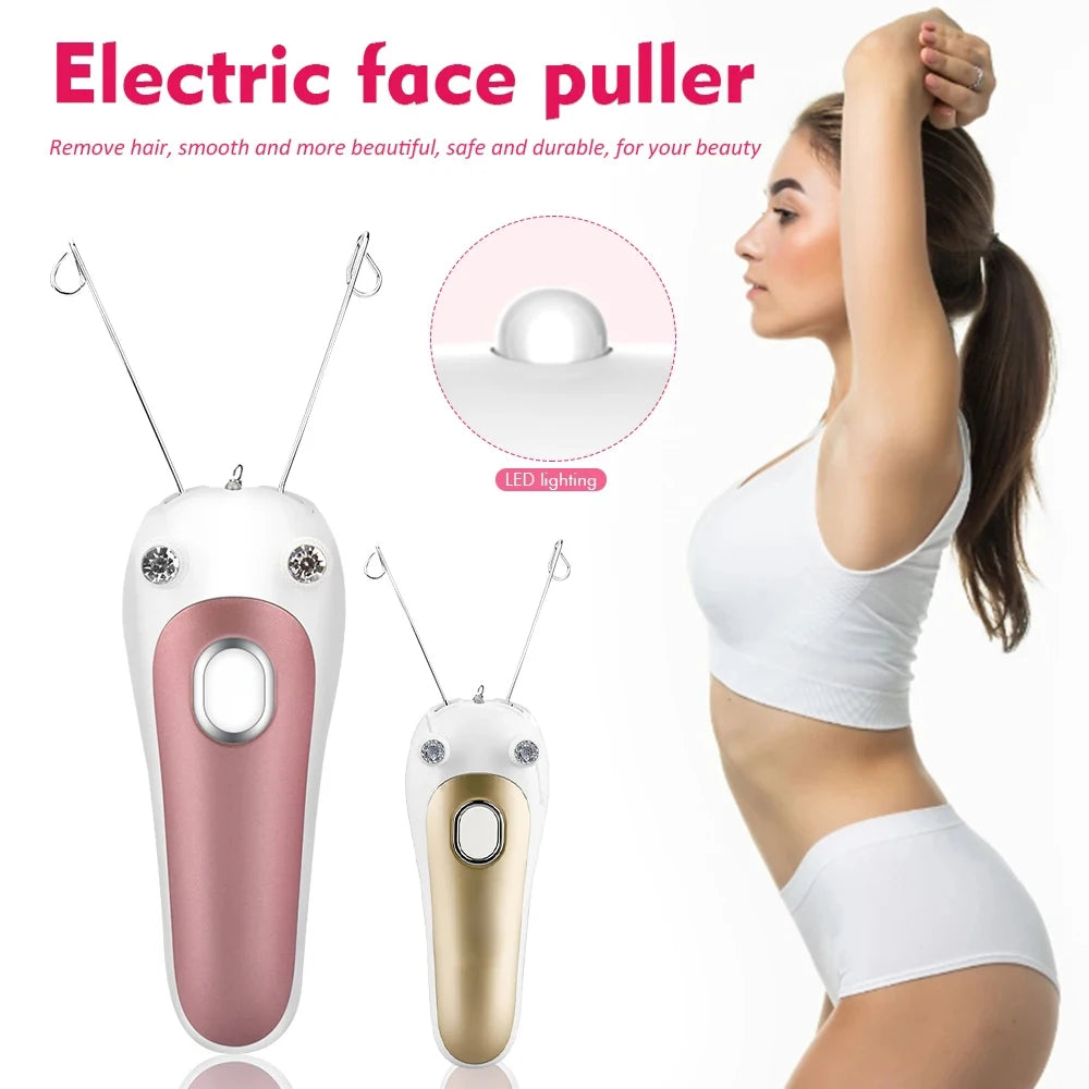 Women Electric Hair Epilator Body Facial Hair Remover Cotton Thread Defeatherer Depilator Face Razor Face Leg Arm Hair Remover