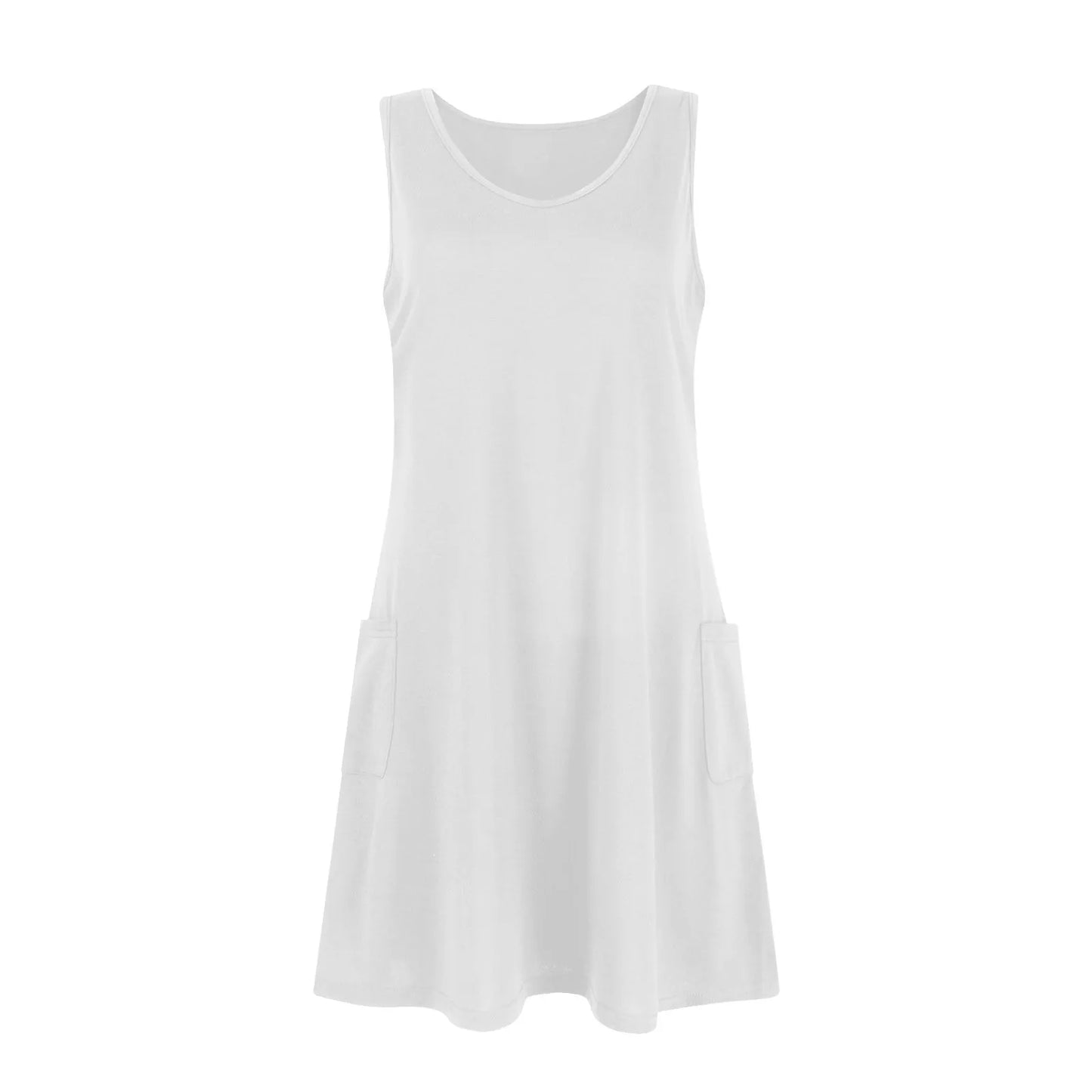 Women's Summer Casual Swing T-Shirt Dresses Beach Cover Up With Pockets Plus Size Loose T-shirt Dress vestidos largos