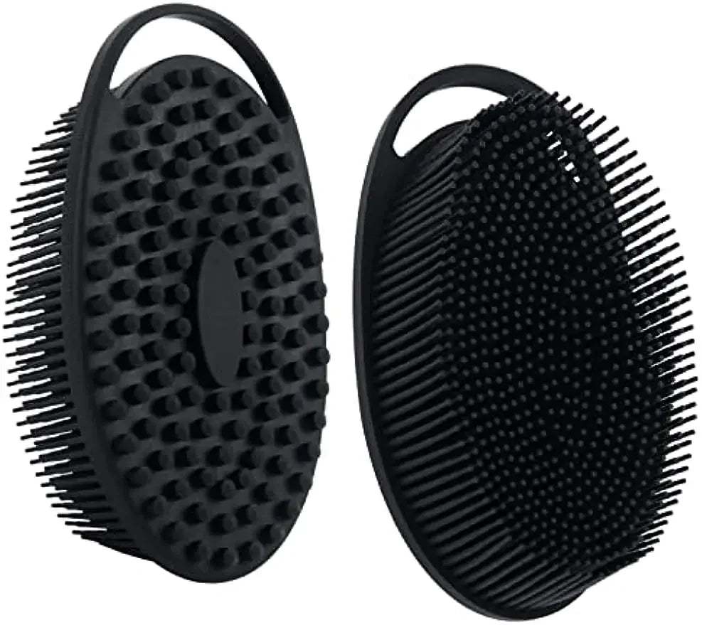 2 in 1 Soft Silicone Body Brush Wash Bath Shower Exfoliating Skin Fit For Baby Bath Shampoo Facial Massage Brush