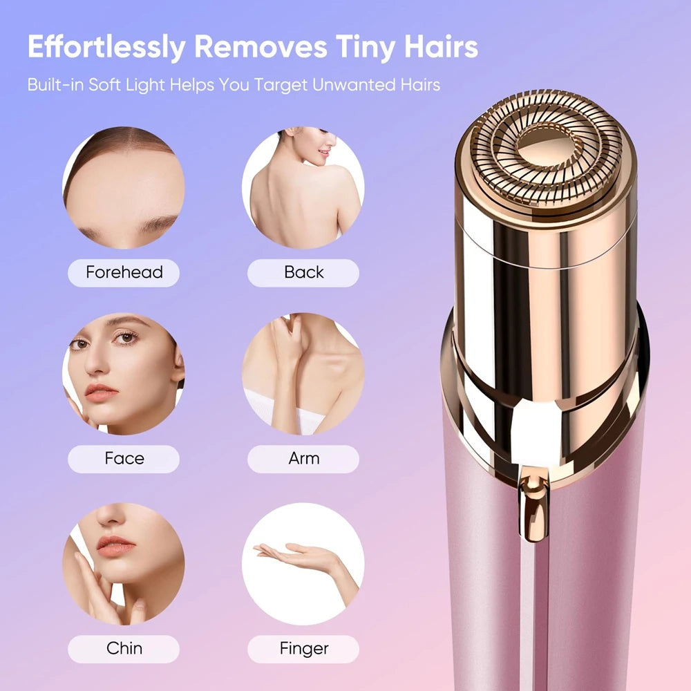 Flawless Facial Electric Eyebrow Trimmer Mini Epilator Lipstick Facial Hair Removal Portable Women Painless Razor Tool