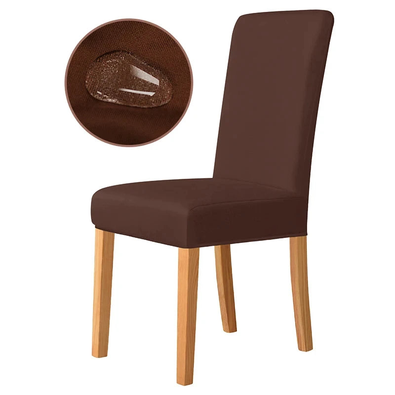 Waterproof Elastic Chair Cover For Dining Room Kitchen Wedding Hotel Banquet Restaurant Anti-dirty Seat Cover Dining Chair Cover