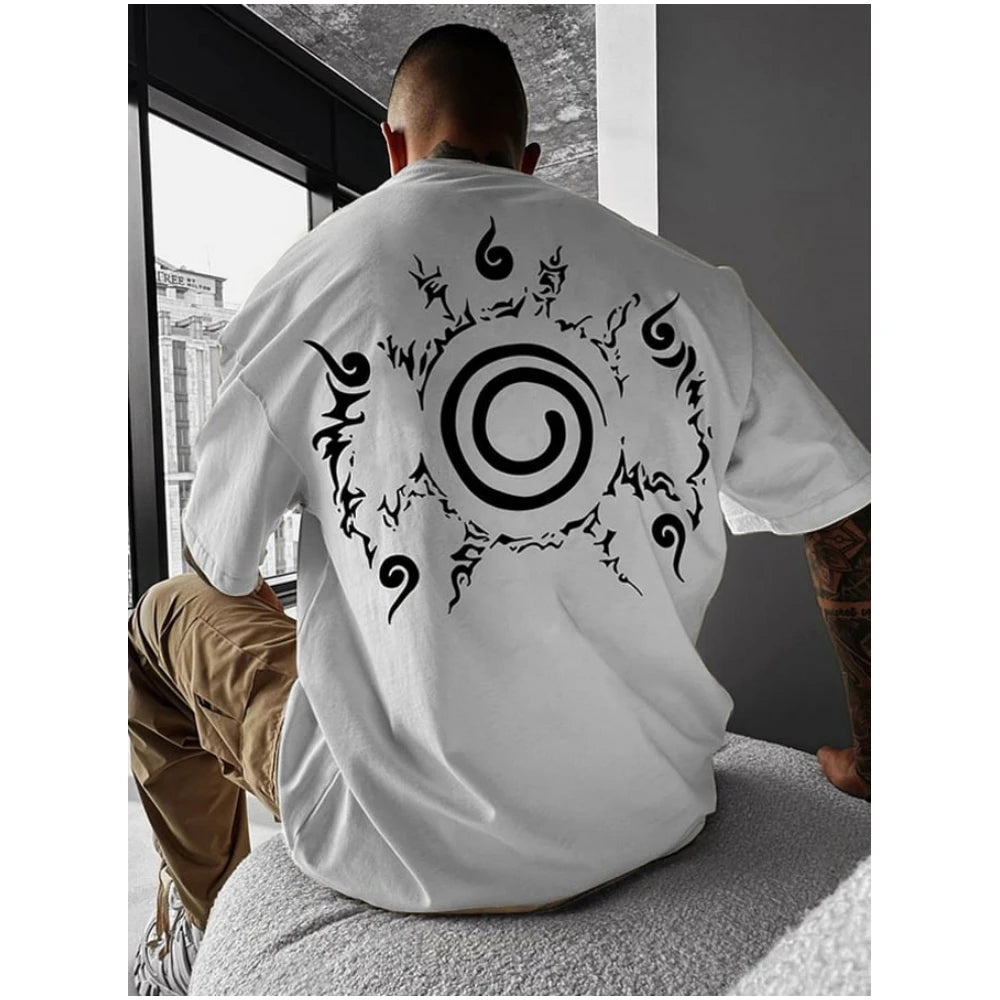 Anime 3D Patterns Print Tees Summer Simple Casual Street Short Sleeve Clothing Male Fashion Oversize O-Neck Tops New Men's T-Shi