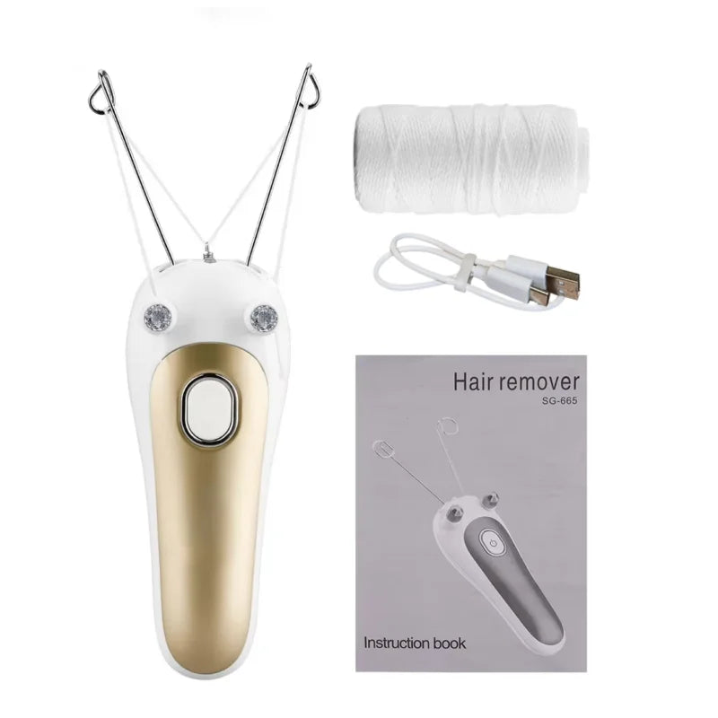 Women Electric Hair Epilator Body Facial Hair Remover Cotton Thread Defeatherer Depilator Face Razor Face Leg Arm Hair Remover