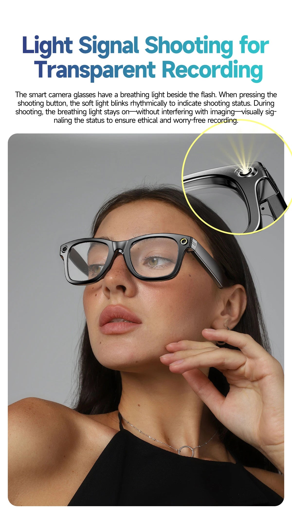 2025 Smart Glasses 32GB Memory with Camera Sunglasses Mini Camera Video Translation Bluetooth Call Anti-blue Glasses Man Women