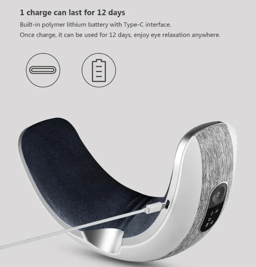Xiaomi Mijia New Smart Eye Massager Music 40 Degree Hot Compress 4 Modes Press Foldable Eye Relax Massager Eye Mask