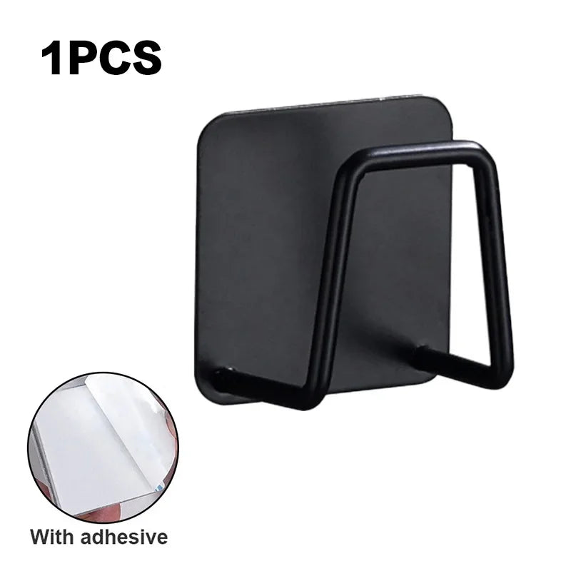 5/1pcs Stainless Steel Sink Sponges Holder Self Adhesive Drain Drying Rack Shelf Household Wall Hooks Kitchen Storage Organizer