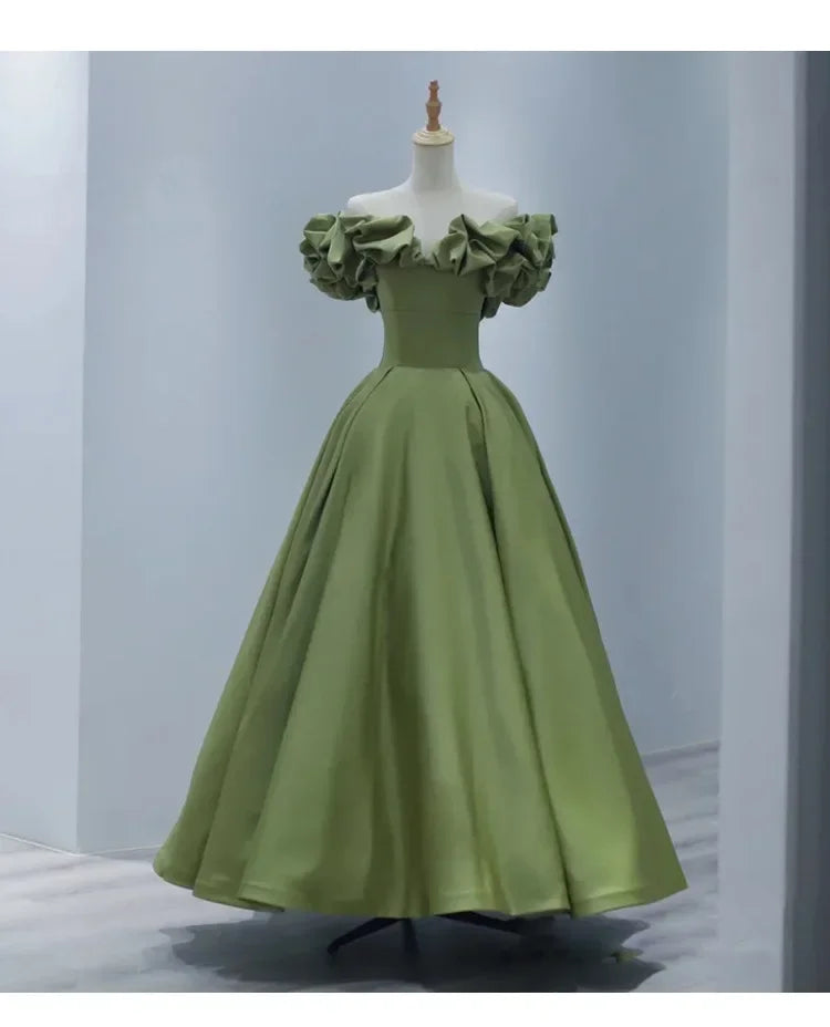 Party Long Dress Women Night Lace Dresses Sexy Green High Waist Dance Wedding Prom Bridesmaid Maxi Y2k Dresses Summer Vestidos