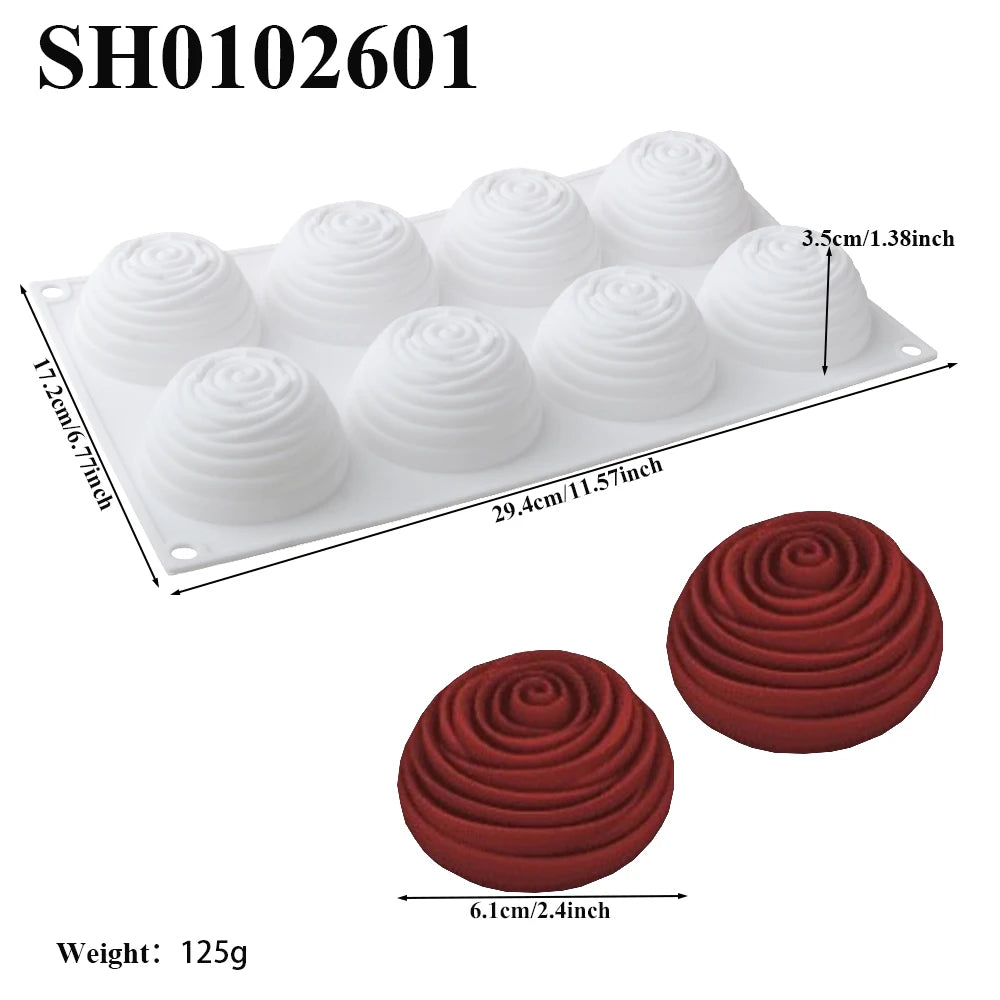 SHENHONG Non Stick Cake Molds Silicone Cake Moulds Pastry Baking Tools Food Grade French Mousse Dessert Form Kitchen Bakeware