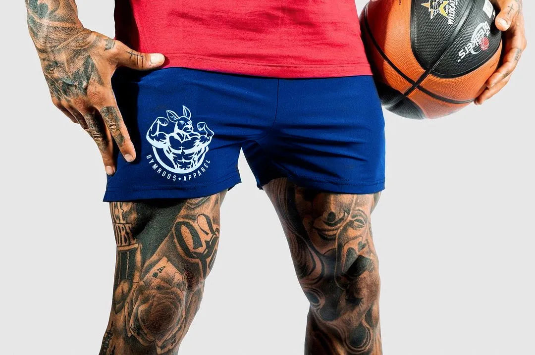 Sports Woven Quick Drying Three-Point Shorts Men's Fitness Tide Brand Slim Zipper Pocket Tide Brand Running Training Pants