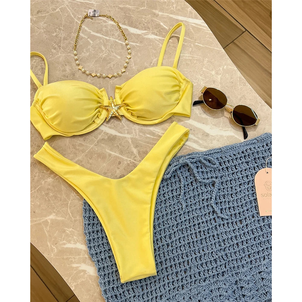 Sexy Micro Push Up Bikinis 2025 Women Swimsuit Female Swimwear Thong Bikini Set Brazilian Beachwear Bathing Suit Biquini
