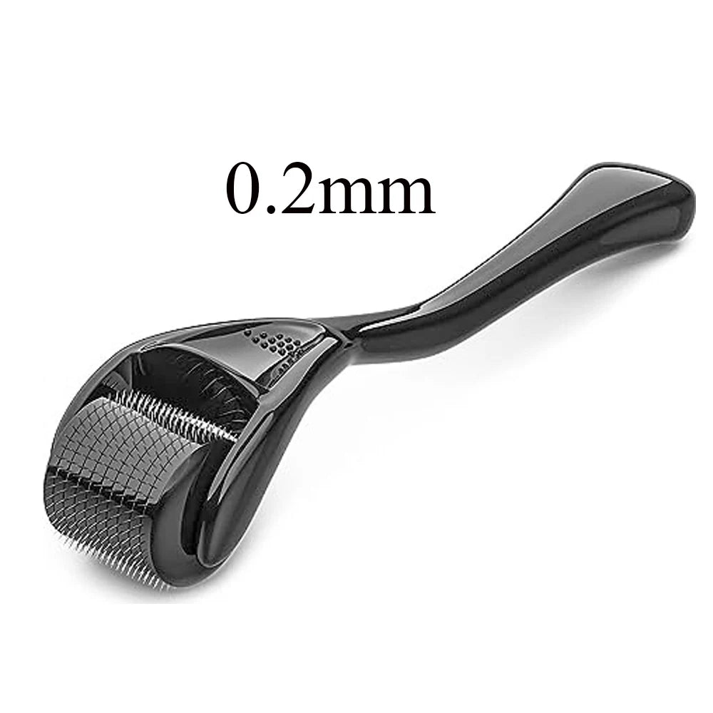 0.2/0.25/0.3mm Microneedles Derma Roller for Hair Beard Facial Skin Men Women Black/White Handle with Black/Blue/Green Head