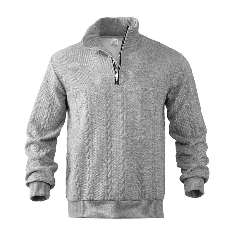 2024 New Knit Sweatshirts Men Fashion Half Zipper Stand Collar Casual Hoodies Male Patchwork Sport Knitted Hoodie Sweatshirt Man