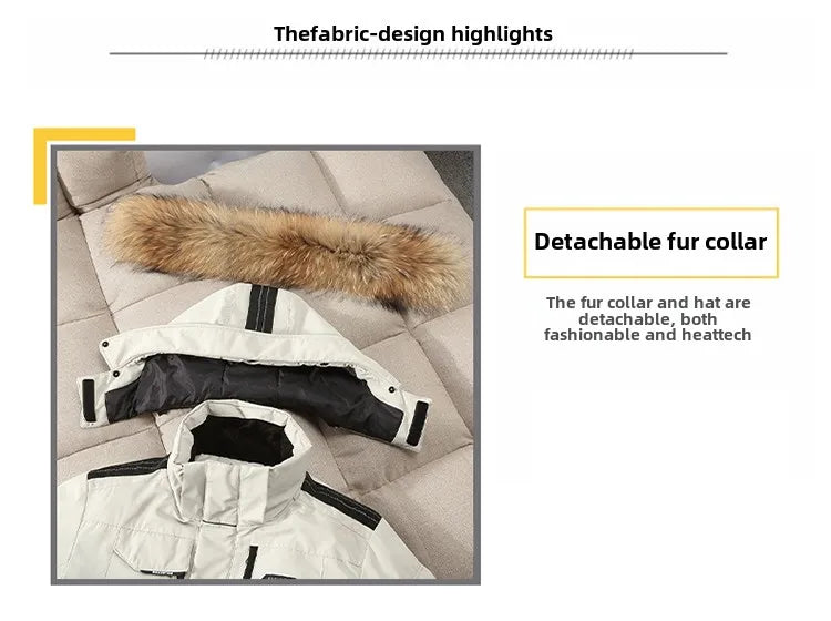 Loose Warm Hooded Down Jacket Handsome Fashion Trend Korean Version of Quality Men's Winter Down Jacket Men's Coat Hooded Down