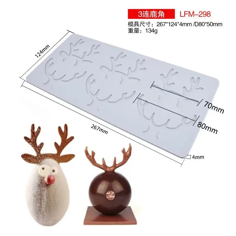 Various Leaf Butterfly flower Silicone Cake Lace Mold Snowflakes deer Shape Fondant Mold Cake Decorating Tool kitchen bakeware