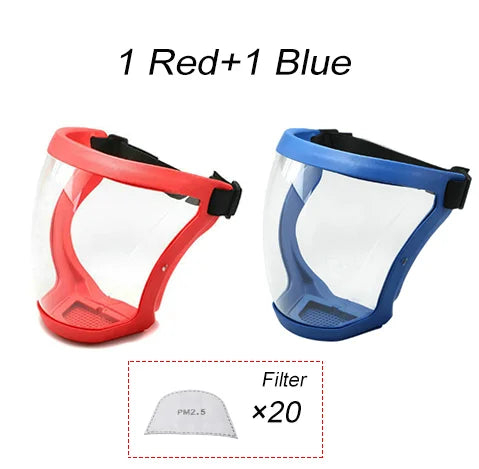 Transparent Security Protection Shield Full Face Shield for Kitchen Tools Oil-splash Proof Moto Cycling Windproof Glasses Mask