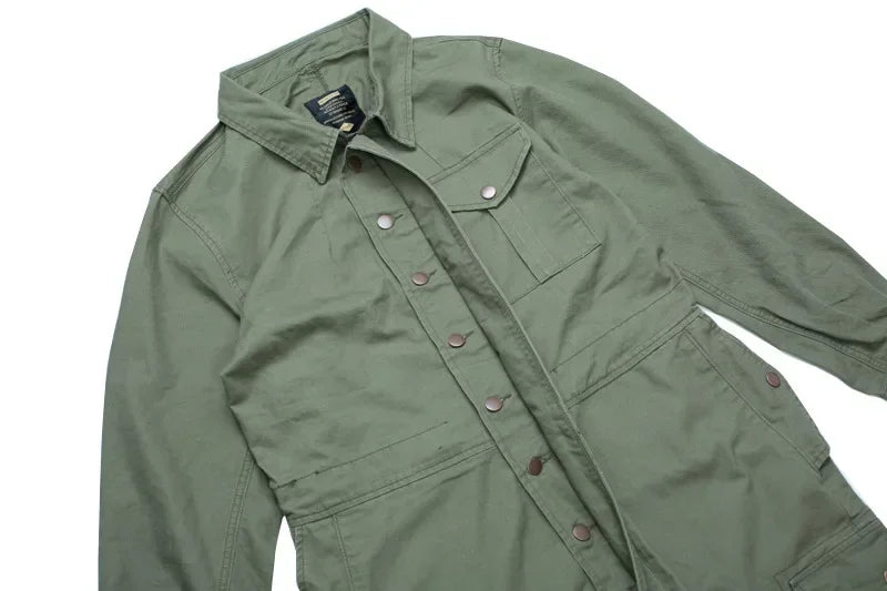 American Multi Pocket Work Suit Jumpsuit Men Fashion Brand Jumpsuit Loose Work Suit for Men