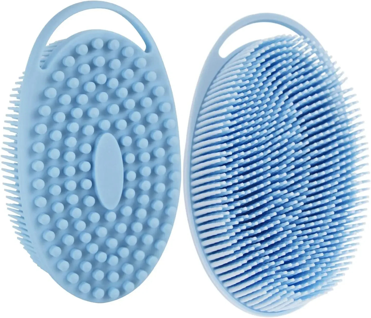 2 in 1 Soft Silicone Body Brush Wash Bath Shower Exfoliating Skin Fit For Baby Bath Shampoo Facial Massage Brush