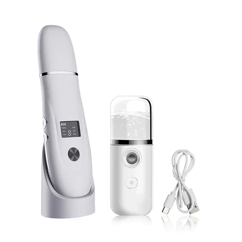 Ultrasonic Skin Scrubber Peeling Blackhead Remover Deep Face Cleaning Ultrasonic Ion Ance Pore Cleaner Facial Shovel skin care
