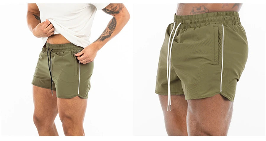 Men's Shorts 2023 Summer New Gym Jogging Exercise Shorts Men Sports Fitness Quick-drying Beach Multiple Pockets Running Shorts