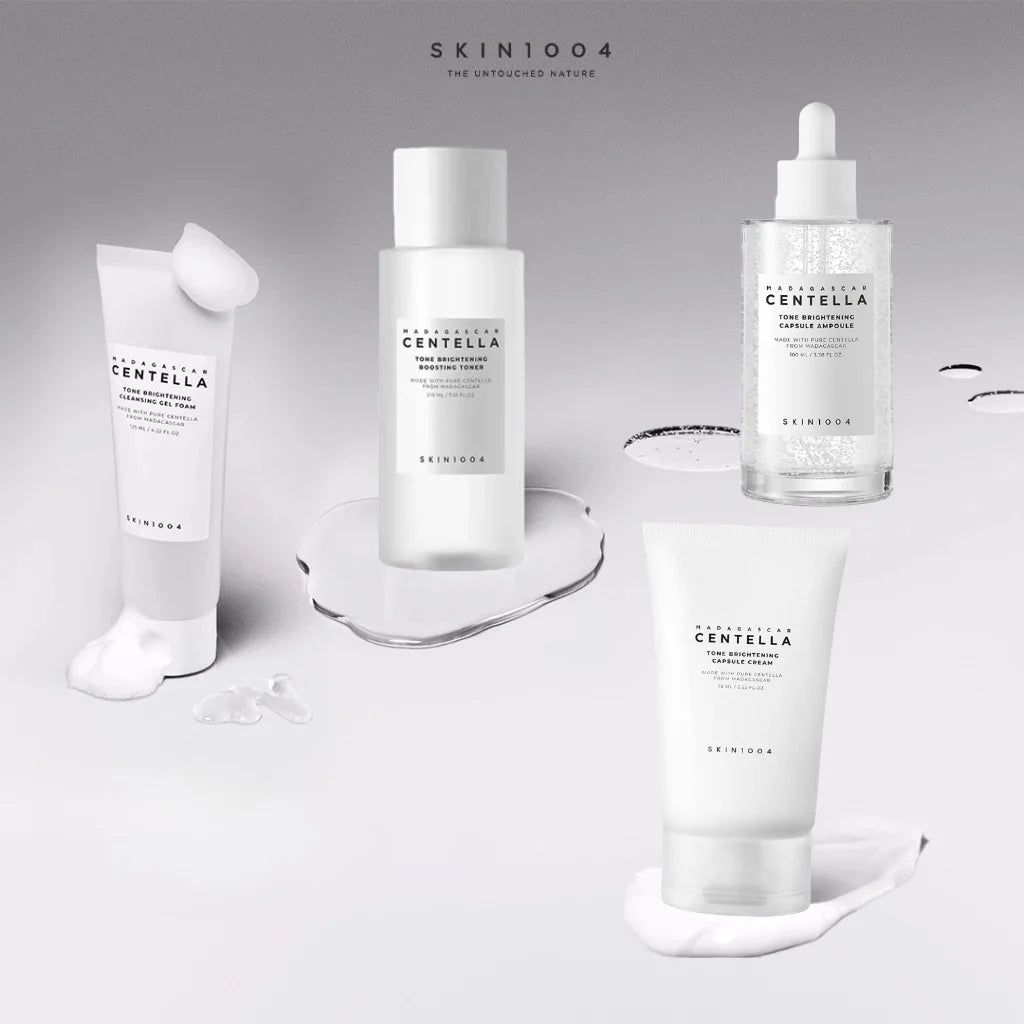 Korean Centella Brightening Toner Gel Facial Cleanser Ampoule Moisturizing Face Serum and Cream Skincare Original Products Set