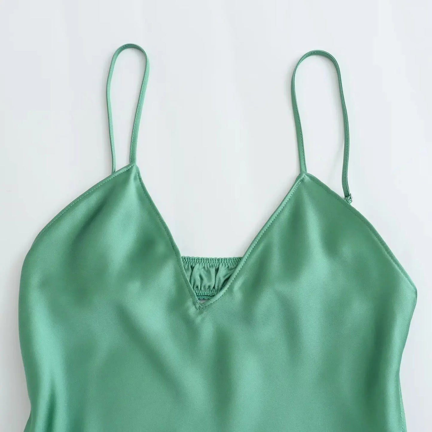 Women Fashion Summer New Sleeveless Underwear Style Backless V-Neck Sling Long Dress Chic Female French Elegance Evening